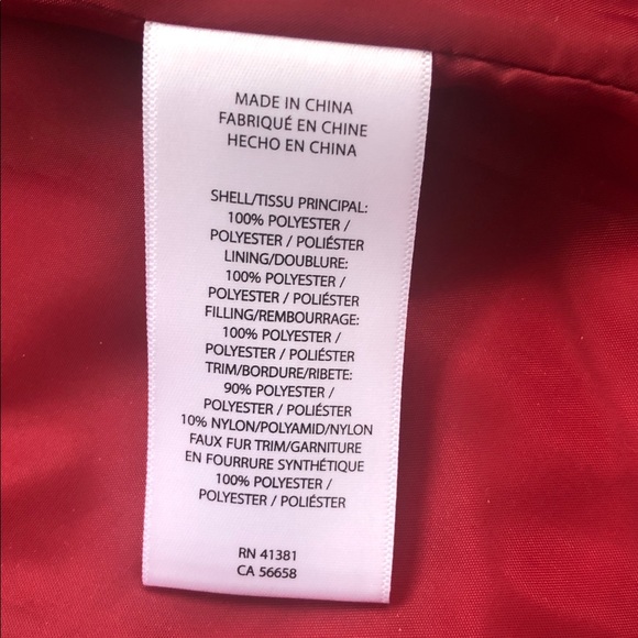 LAUREN RALPH LAUREN Burgundy Quilted Jacket faux Sherpa collar Size M - Picture 9 of 9